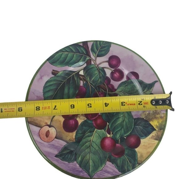 4 Villa d'Este Colorful Fruit Salad Luncheon Plates Hand Decorated Italy 8.5" - Picture 6 of 8